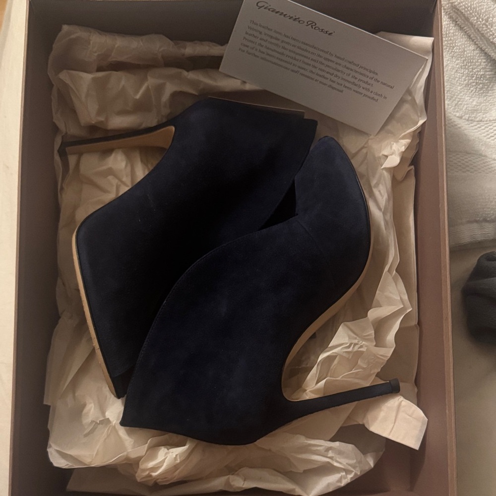 Gianvitto Rossi Blue Ankle Boots